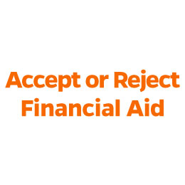 Accept or reject financial aid